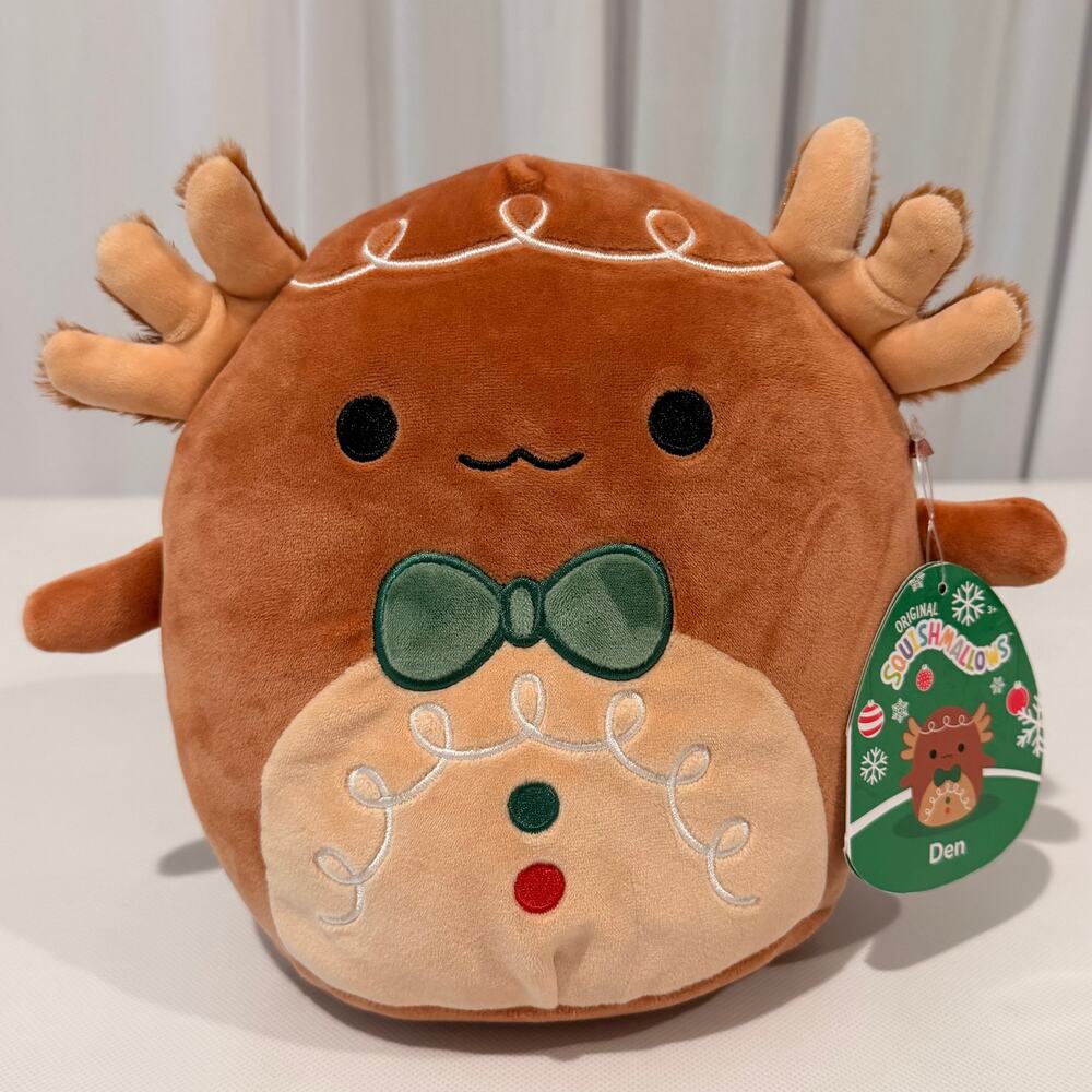 Squishmallows Den Reindeer 8" Christmas Holiday Plush Kelly Toy Collectibles